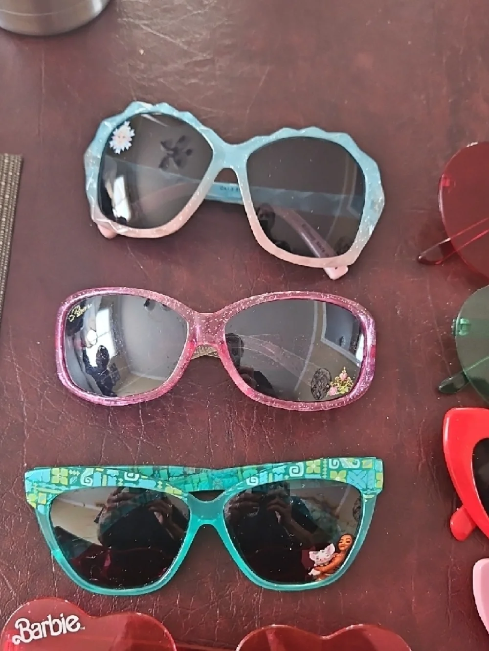 Assorted Heart-Shaped & Fun Kids Sunglasses - Pink Red Green Blue